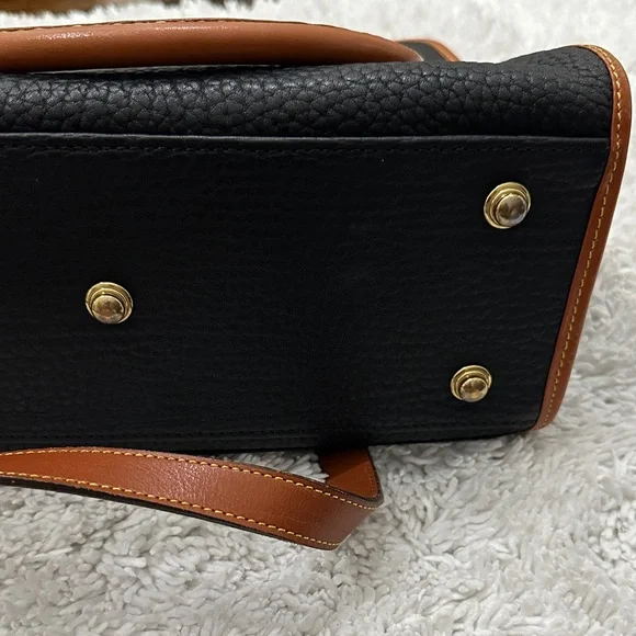Dooney & Bourke Black and Tan Satchel - Picture 6 of 16